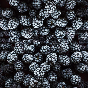 Blackberries frozen whole